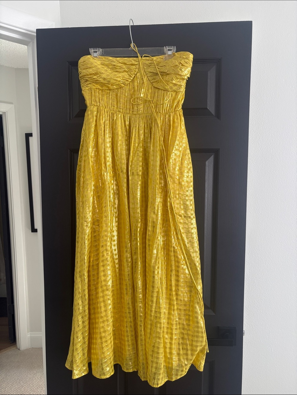 J. Crew  Gold Metallic Evening Gown